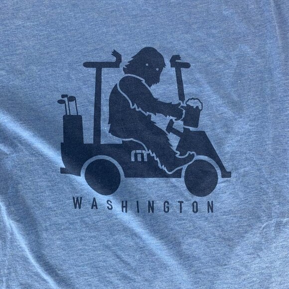 Travis Mathew Golf Washington Blue Short Sleeve Crewneck Shirt Mens Large - Picture 2 of 4